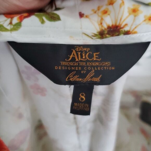 Disney Alice in Wonderland Through The Looking Glass Floral Print Women's Pants - Picture 9 of 13